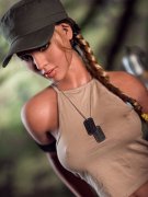 Silicone Sex Dolls - Adult sexy toys Wild blonde girl, tactical hat, small whistle, big chest, full posture Silicone Sex Dolls 168cm