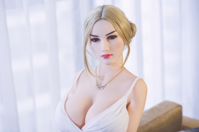 Adult sex toy wholesale European and American girls long hair and blonde hair white lace housewife real sex dolls