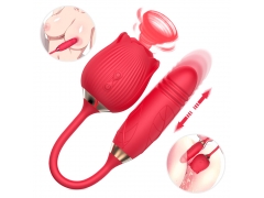 Masturbators - Silicone Sex Toys Vibrating Rose Clitoral Stimulating Tongue Sucking Vagina Nipple Rose Vibrator For Woman