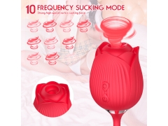 Masturbators - Silicone Sex Toys Vibrating Rose Clitoral Stimulating Tongue Sucking Vagina Nipple Rose Vibrator For Woman