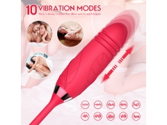 Masturbators - Silicone Sex Toys Vibrating Rose Clitoral Stimulating Tongue Sucking Vagina Nipple Rose Vibrator For Woman