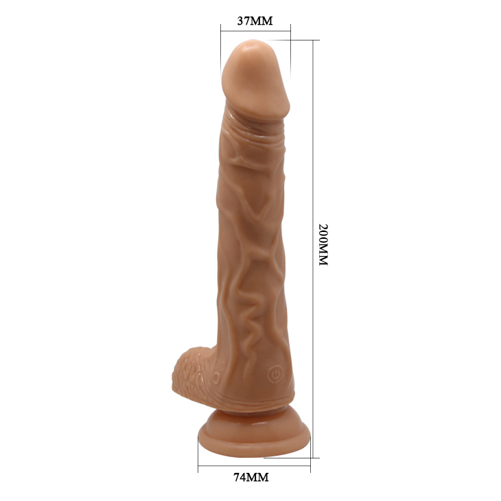 7.8 inch 200mm pulsating and rotating feast flexible realistic dildos 2.0 erotic penis with suction cup adult sex toys f